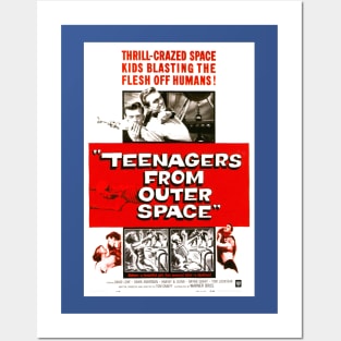 Classic Science Fiction Movie Poster - Teenagers from Outer Space Posters and Art